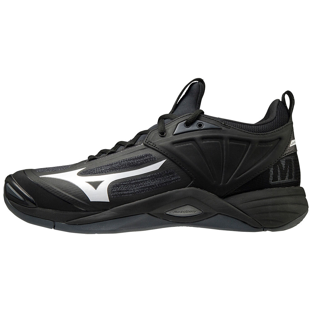 Zapatillas Voleibol Mizuno Wave Momentum 2 Hombre Negras/Blancas Ofertas PZDT-21870